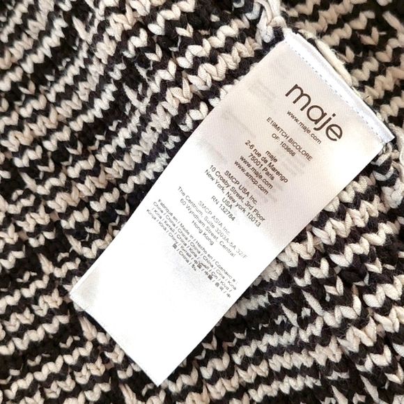 Maje J Striped Cotton-Blend Cardigan - Picture 11 of 15